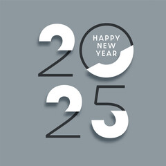 Abstract minimal modern Happy New Year design background 