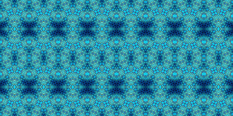 Seamless kaleidoscope pattern. The texture of the woven pattern. Endless pattern