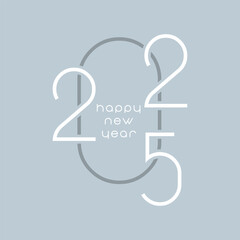 Minimal modern design for Happy New Year 