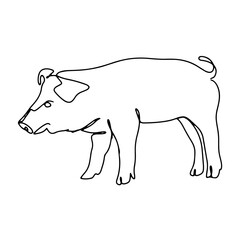 Farm Animal Garden Graphic Design Decoration Vector Line Art