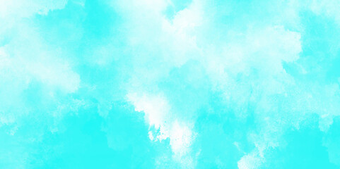 Fototapeta premium Abstract light blue watercolor cloudiness, mist, or smog background. light blue sky with white background and blurred pattern. Vivid textured aquarelle painted art design background.