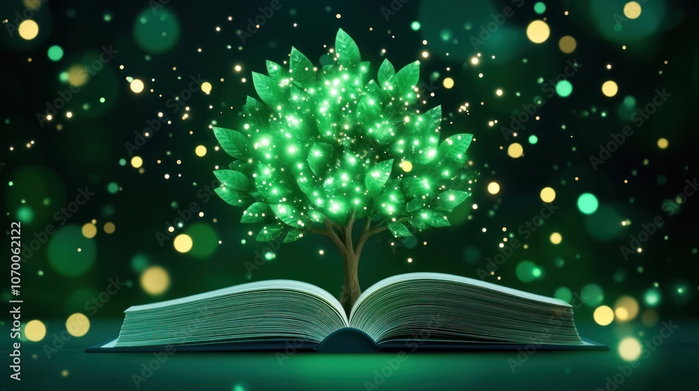 Poster Discover how a magical tree grows from an open book