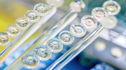 Close-up of microscope slide revealing intricate fungal spores, essential for research on fungal diseases and microbiology studies.