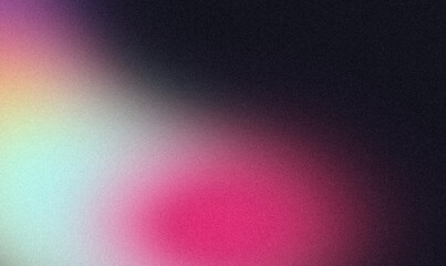 Retro teal pink orange blue color grainy gradient backdrop design. Abstract vibrant colored flow shaped noisy gradient texture, retro colors, banner, poster, header design, empty space