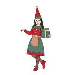 the girl in a red dress