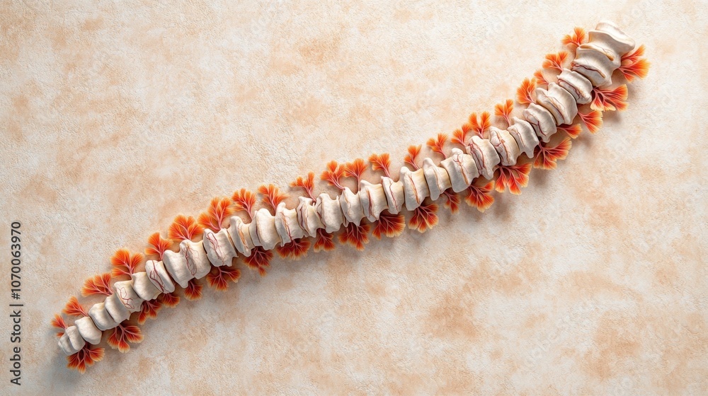 Aufkleber explore the intricate structure of the human spine for better understanding