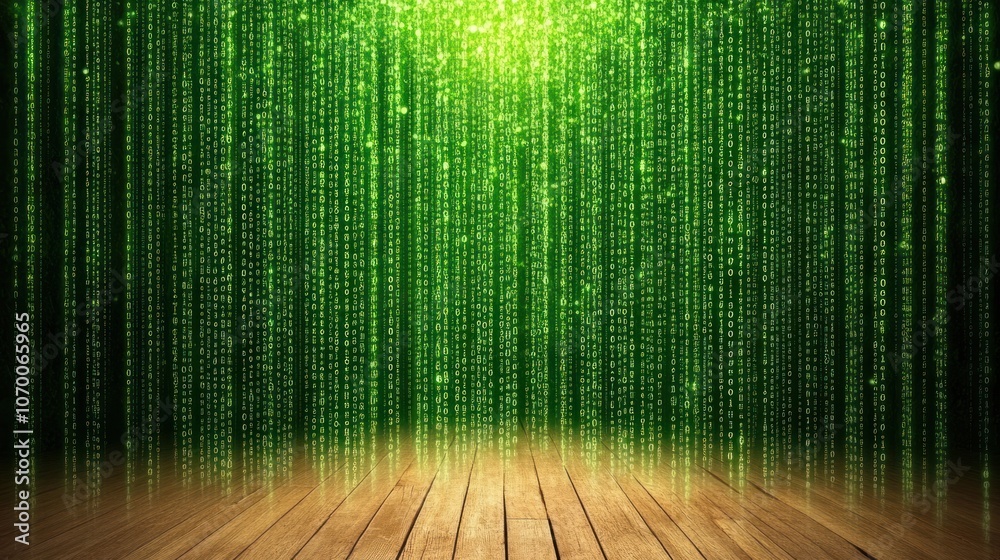 Aufkleber Explore the digital matrix a journey through binary data