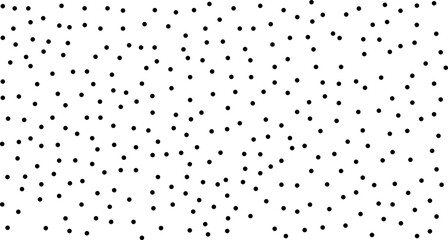 Obraz premium Random black scattered dots. Polka dot pattern black and white seamless vector.