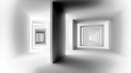 Serene Digital Arch with Clean White Space