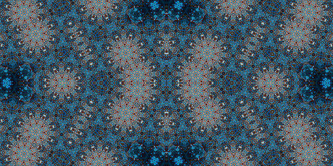 Seamless kaleidoscope pattern. The texture of the woven pattern. Endless pattern