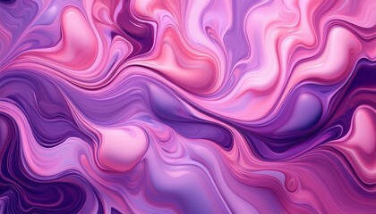 Fluid, marbleized liquid pattern in shades of pink and purple, creating a soft, dreamy
