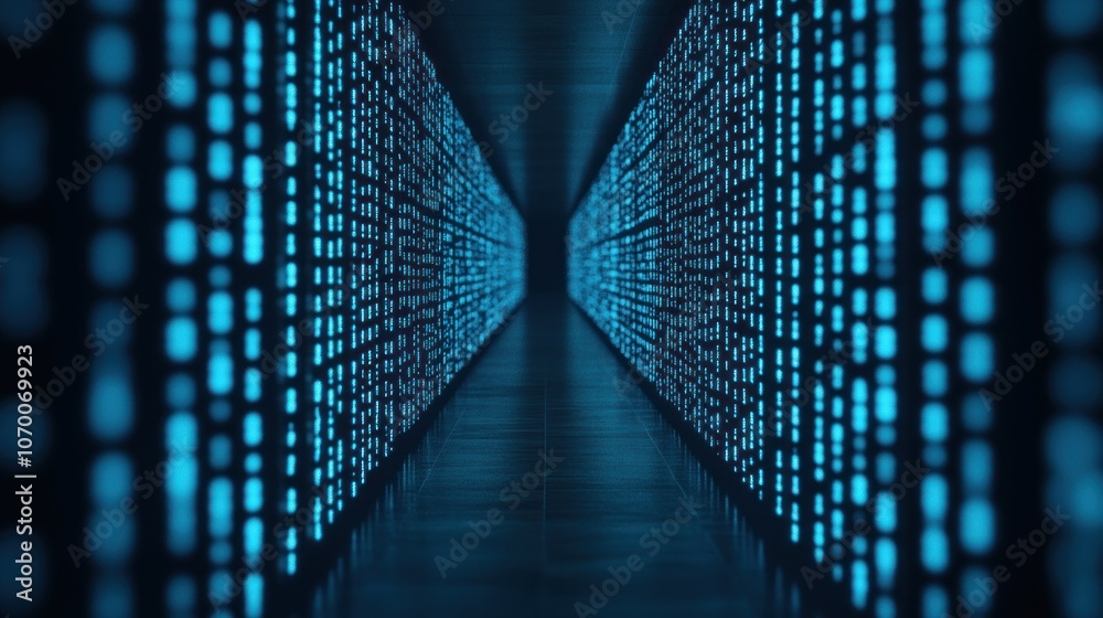 Poster Explore the depths of digital technology with illuminated data structures