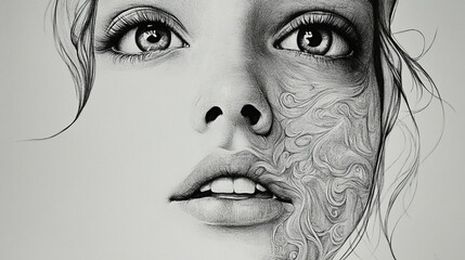 Fototapeta premium the beauty of women's eyes, facial expressions, beautiful makeup 