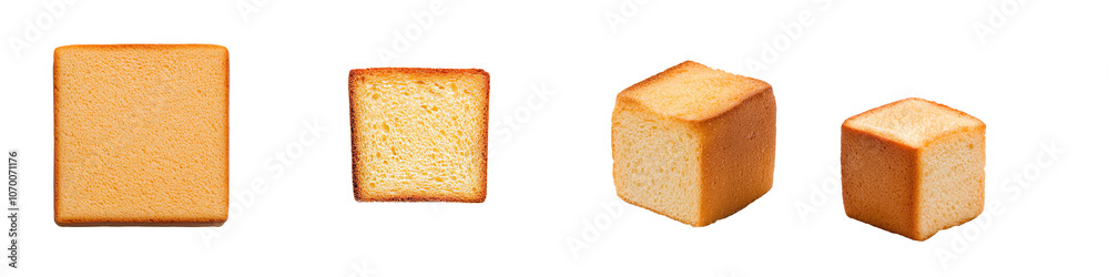 Poster it stands out by its porous texture and golden-brown color. it is ideal for snacks or croutons. the 