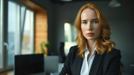 Professional Woman in a Suit Portrait: Empowering Imagery for Business, Corporate, and Professional Settings