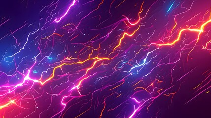 Abstract digital art with vibrant streaks of light in pink, blue, and yellow.