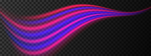 Red and blue light wave beam. A smooth, flowing design with vibrant red glow. Sci-fi visuals, light transitions, futuristic effects. Glowing light streaks create a dynamic, sleek background.