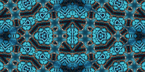 Seamless kaleidoscope pattern. The texture of the woven pattern. Endless pattern