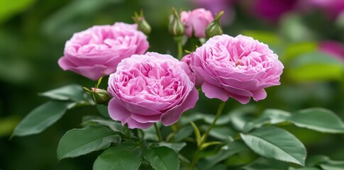 Vibrant garden roses in full bloom showcasing a stunning array of colors and natural beauty.