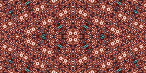 Seamless kaleidoscope pattern. The texture of the woven pattern. Endless pattern
