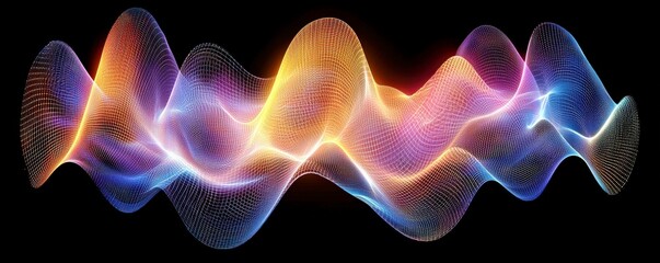 Fototapeta premium Stunning 3D Wave Patterns in Bright Colors