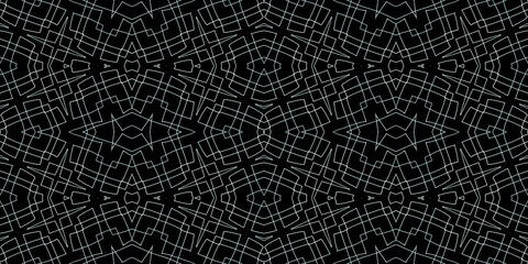 Seamless kaleidoscope pattern. The texture of the woven pattern. Endless pattern