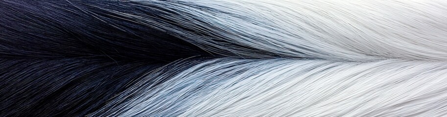 Obraz premium Abstract Black and White Hair Textures in Anime Style