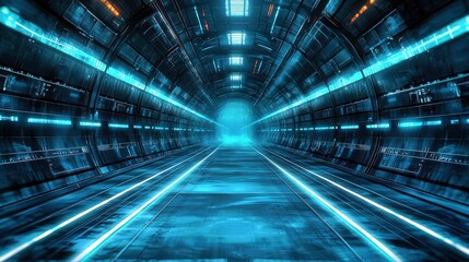 Obraz premium Tranquil Abstract Corridor with Ethereal Glow