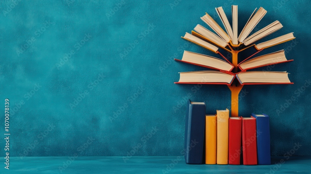 Fototapete Transform your reading space with a unique book tree display