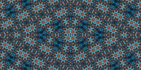 Seamless kaleidoscope pattern. The texture of the woven pattern. Endless pattern