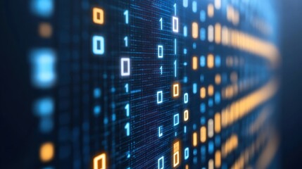 Naklejka premium Explore the fascinating world of binary data visualization