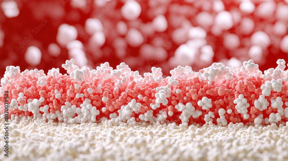 Poster exploring molecular structures in scientific imagery