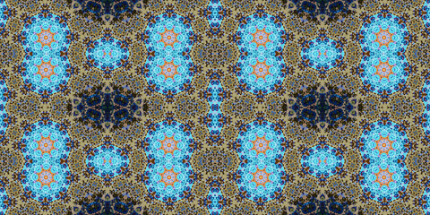 Seamless kaleidoscope pattern. The texture of the woven pattern. Endless pattern