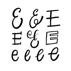 Exploring Multiple Variations of the Stylized Letter E for Unique and Creative Design Ideas