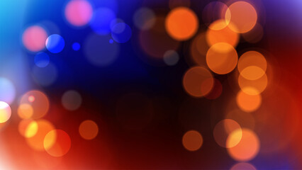 Obraz premium Vibrant bokeh lights. City night. Abstract festive blurred background. Bright defocused glowing lights effect. Vector illustration.