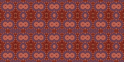 Seamless kaleidoscope pattern. The texture of the woven pattern. Endless pattern