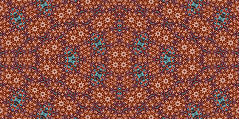 Seamless kaleidoscope pattern. The texture of the woven pattern. Endless pattern