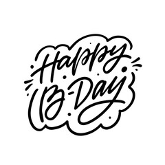 A beautifully crafted Happy Birthday Handwritten Typography Design that radiates joy