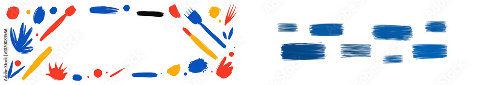 Poster isolated modern illustration with a glowing blue frame on transparent or white background. it is sui