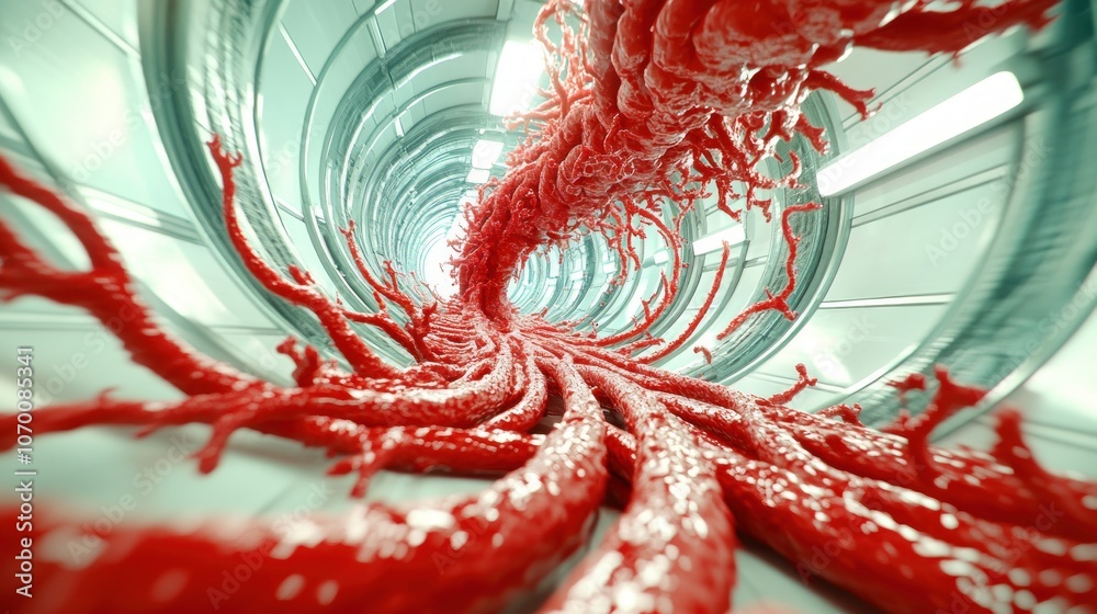 Poster Explore the intricate pathways of biological structures in a unique environment