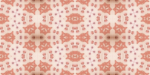 Seamless kaleidoscope pattern. The texture of the woven pattern. Endless pattern