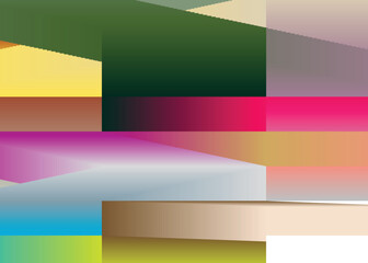 Naklejka premium Abstract background with colorful retro overlapping