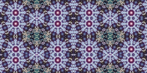 Seamless kaleidoscope pattern. The texture of the woven pattern. Endless pattern