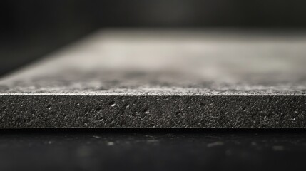 A macro photograph of the grout float's edges, focusing on the material and any imperfections, with the surrounding area softly blurred.