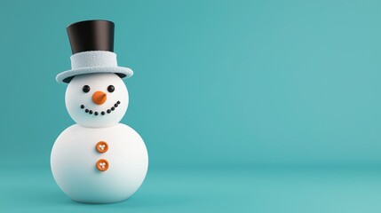 Fototapeta premium Create a charming snowman decoration for your winter wonderland theme