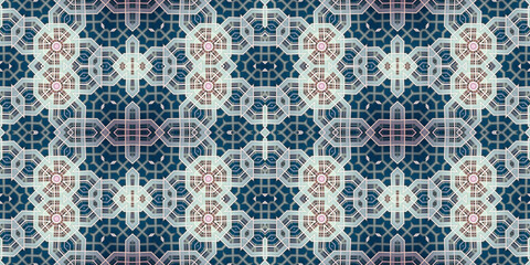 Seamless kaleidoscope pattern. The texture of the woven pattern. Endless pattern