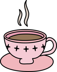 Autumn harvest and fall Thanksgiving Pumpkin latte cozy sweaters. Hand drawn vector illustrations.