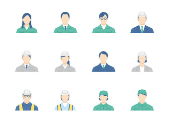 作業員や技術者のアイコンセット