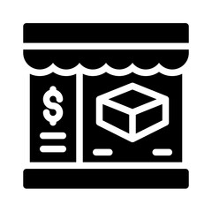 Icon Store Online With Style Glyph