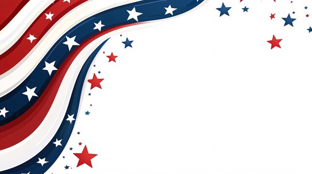 A striking election day poster template in a patriotic color palette, designed with a prominent header for personalized text against a clean white backdrop.